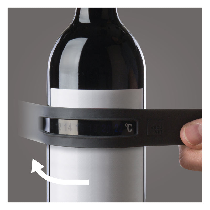 VACU VIN SNAP AROUND THE BOTTLE THERMOMETER - GREY