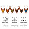 VACU VIN BEER BOTTLE MARKER & STOPPER LEATHER 6PK