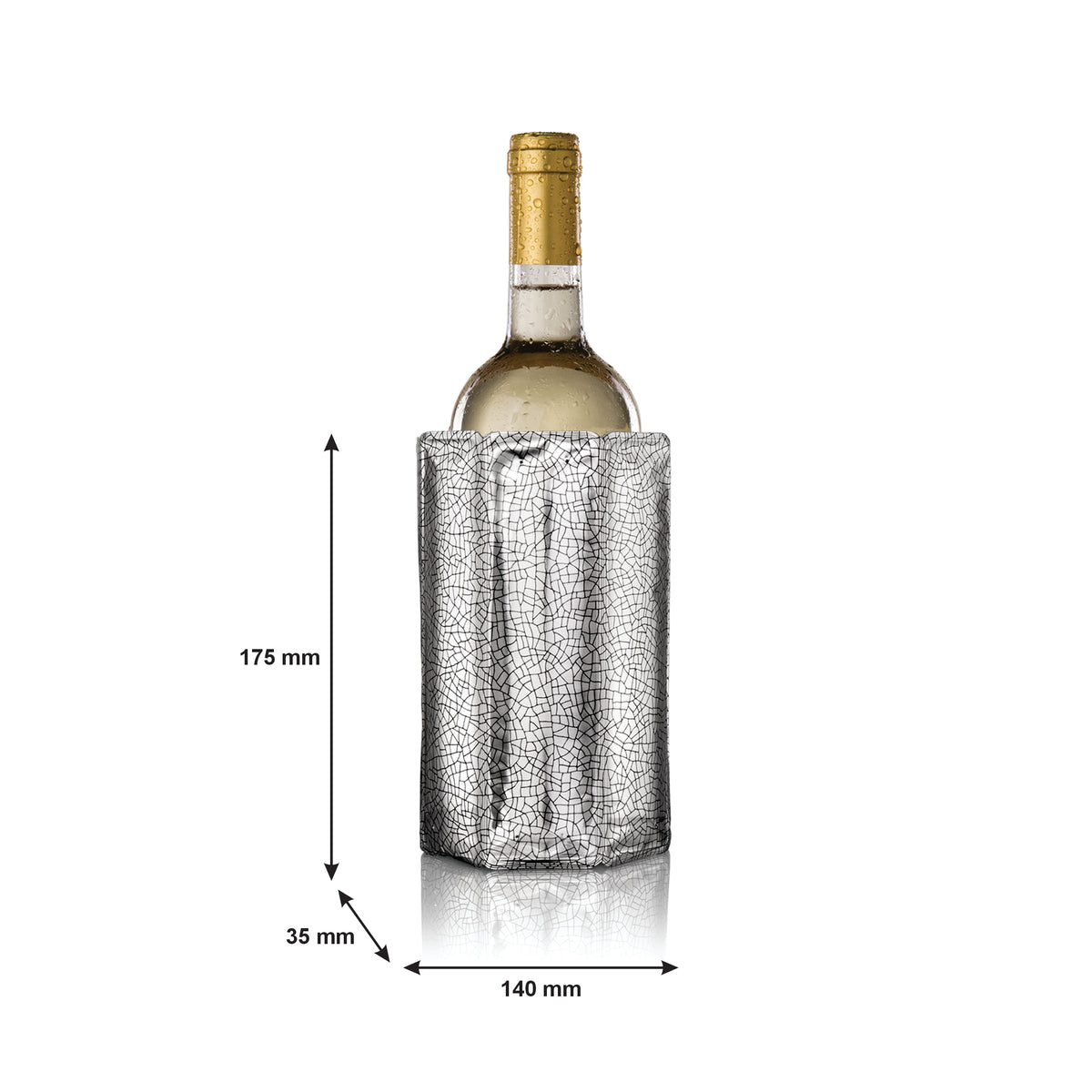 VACU VIN ACTIVE WINE BOTTLE COOLER - SILVER