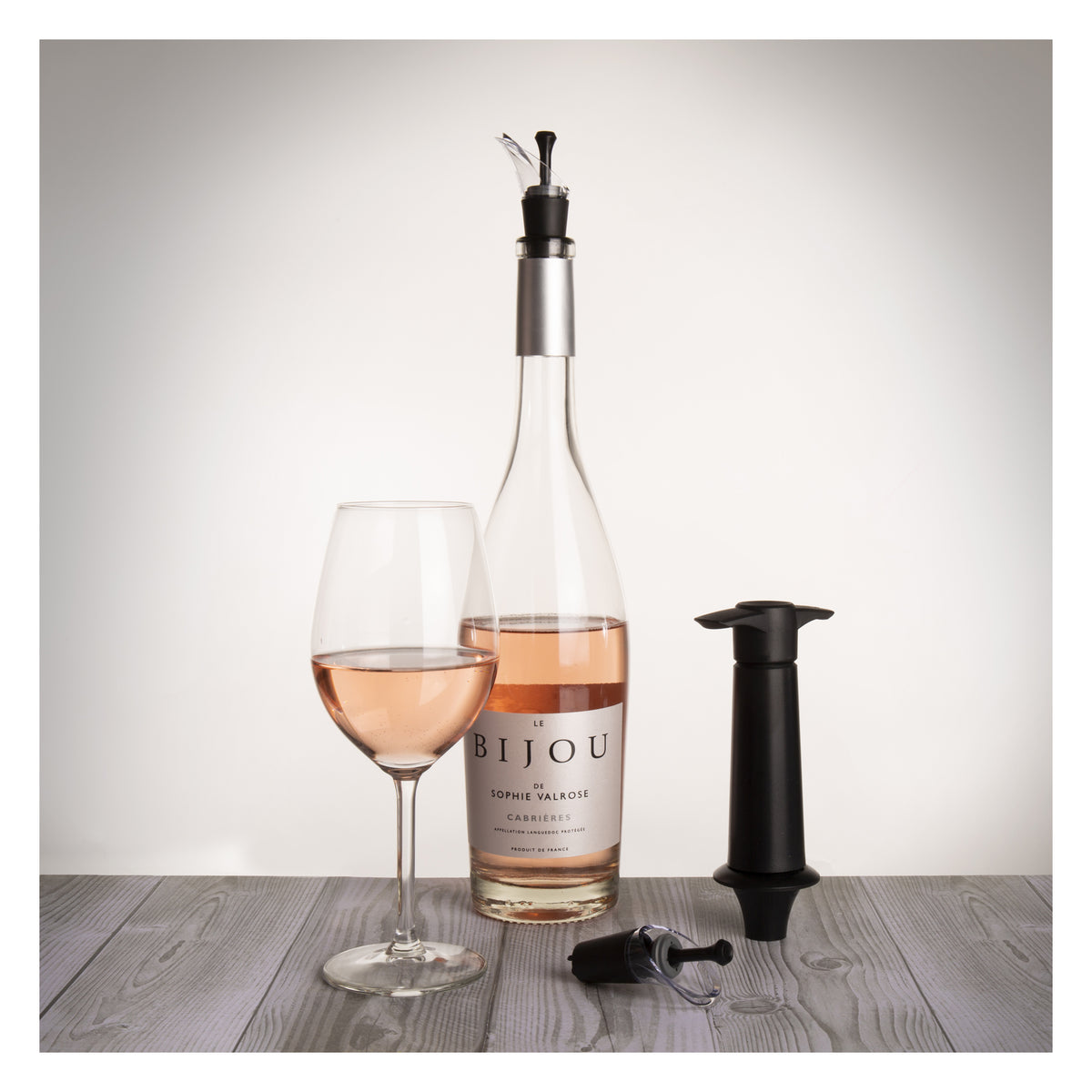 VACU VIN WINE SERVER & STOPPER BLACK 2PK
