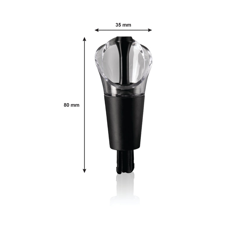 VACU VIN WINE SERVER & STOPPER BLACK, 2PCS
