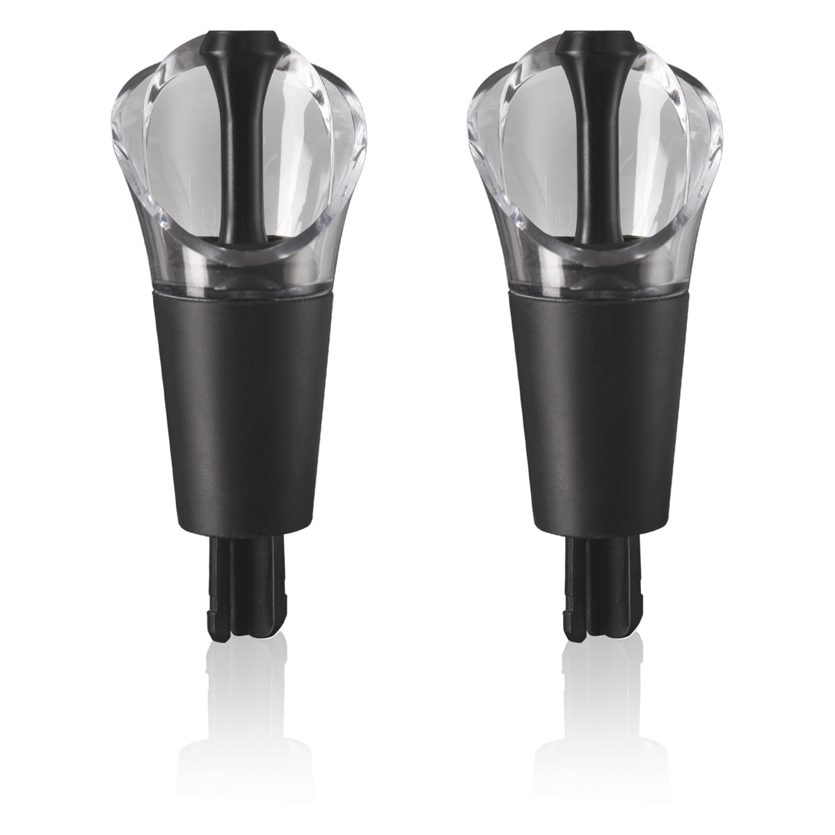 VACU VIN WINE SERVER & STOPPER BLACK 2PK