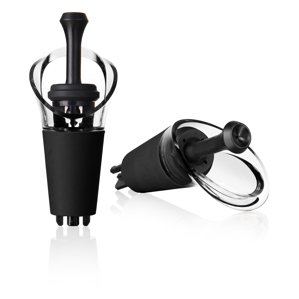 VACU VIN WINE SERVER & STOPPER BLACK 2PK