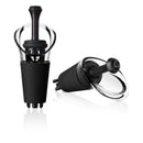 VACU VIN WINE SERVER & STOPPER BLACK, 2PCS