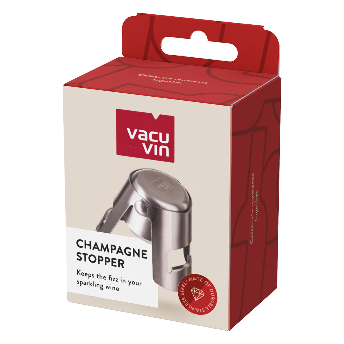 VACU VIN CHAMPAGNE STOPPER STAINLESS STEEL