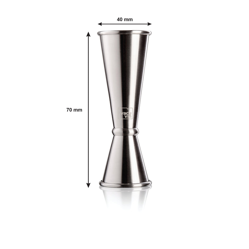 VACU VIN JAPANESE JIGGER STAINLESS STEEL. 30ML/60ML