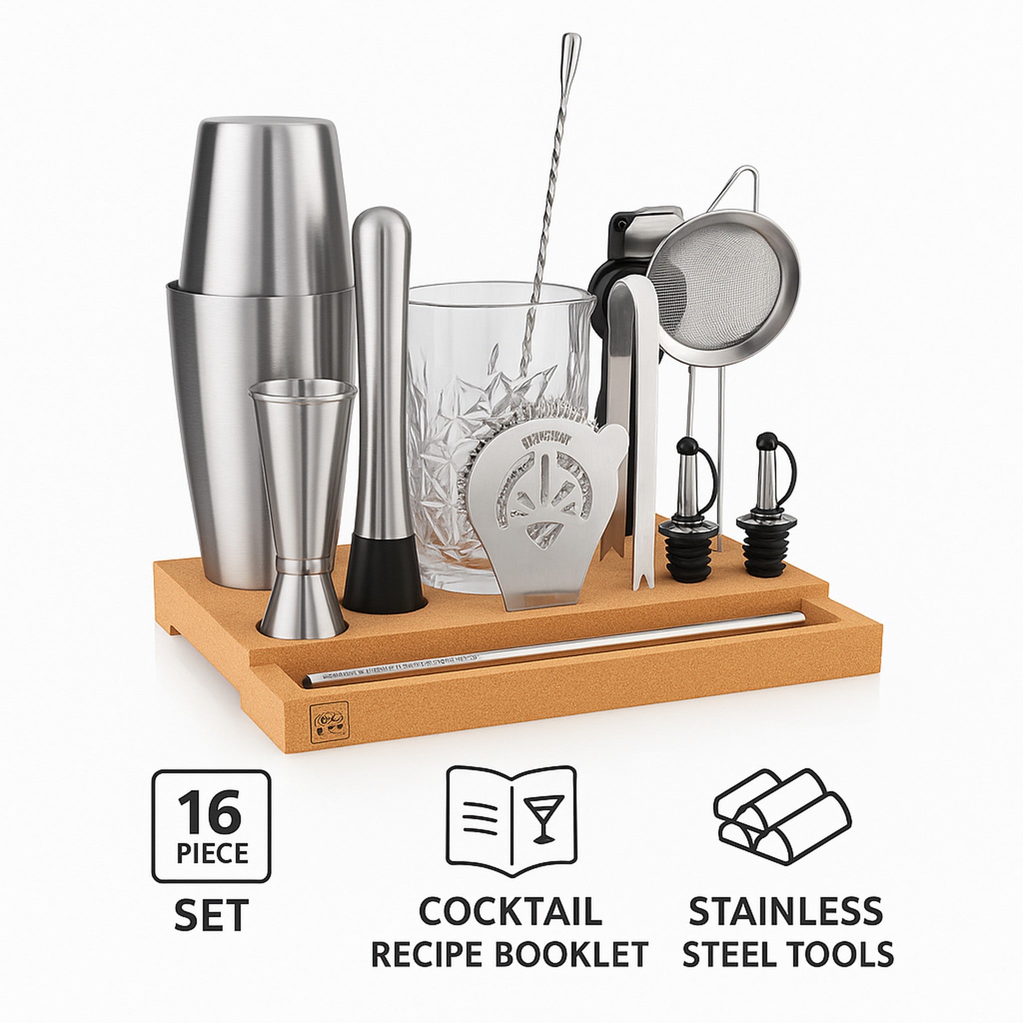 VACU VIN COCKTAIL BAR IN A BOX 16PCS SET