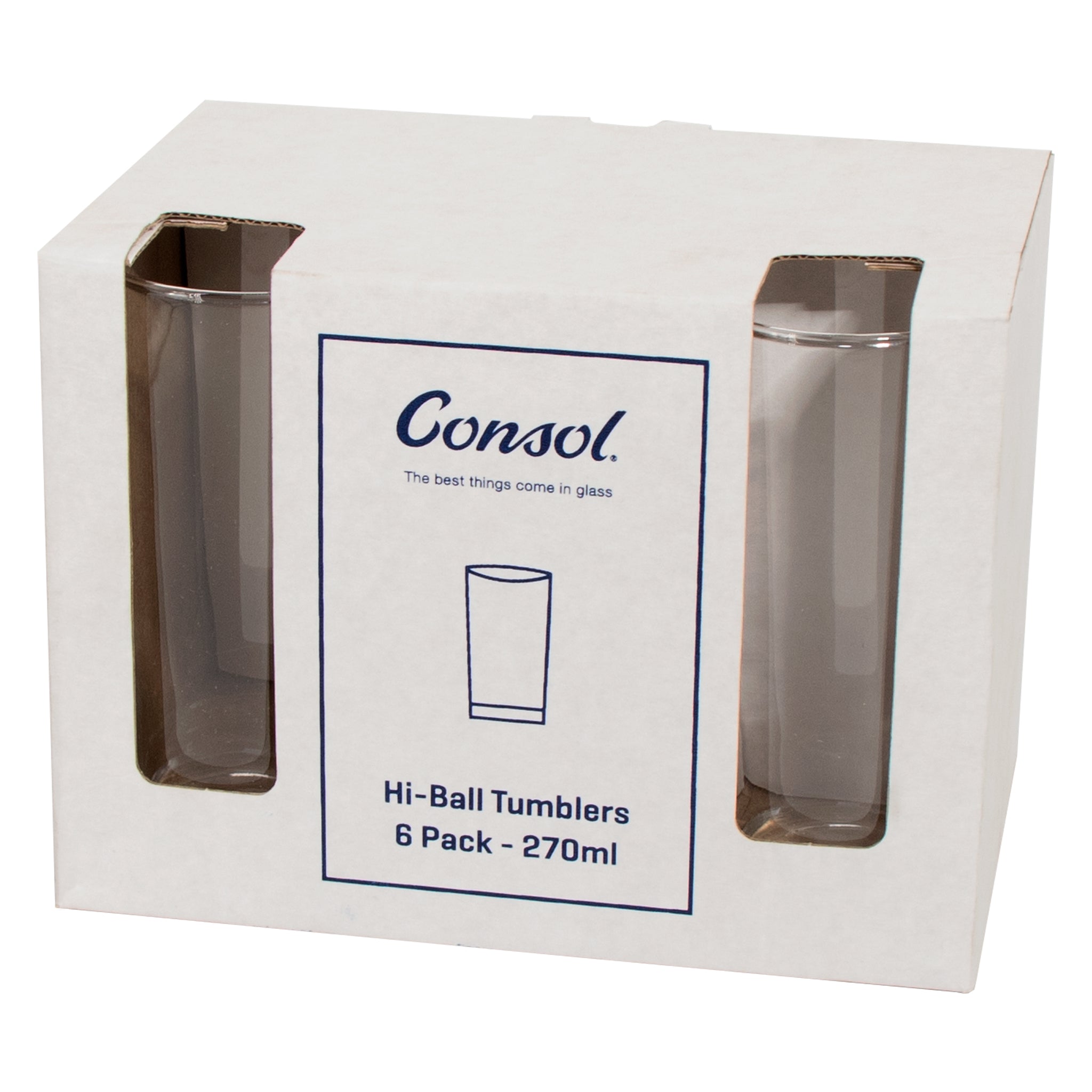 CONSOL HIBALL TUMBLERS 6PK, 270ML