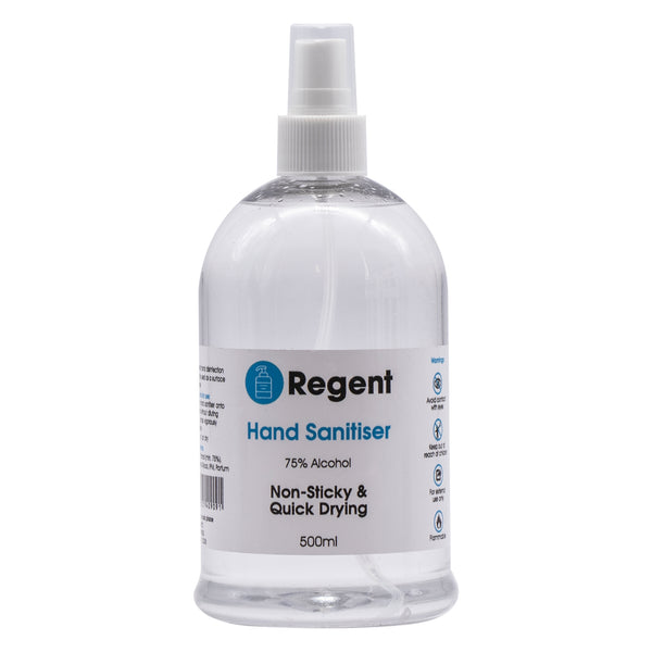 REGENT HAND SANITISER WITH SPRAY TOP 500ML