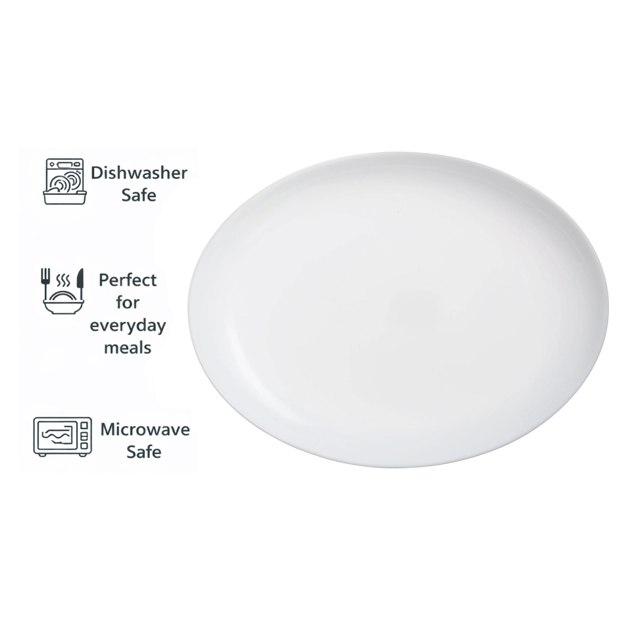 CONSOL OPAL OVAL SERVING PLATTER, 330X250MM