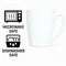 CONSOL OPAL GLASS WHITE BULLET SHAPE MUG, 320ML