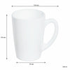 LUMINARC WHITE OPAL GLASS BULLET SHAPE COFFEE MUG 4PK, 320ML