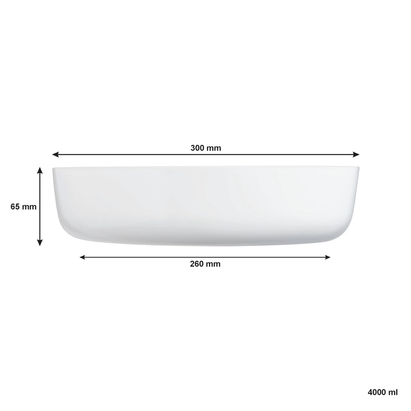 CONSOL GENEVA ROUND OPAL OVEN GLASS DISH, 4LT (300MM DIAX68MM)
