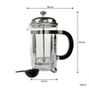 REGENT COFFEE PLUNGER WITH CHROME FRAME 12 CUP, (1.6LT)