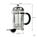 REGENT COFFEE PLUNGER WITH CHROME FRAME 3 CUP, (380ML)