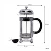 REGENT COFFEE PLUNGER 3 CUP WITH CHROME FRAME, 380ML