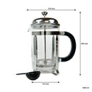 REGENT COFFEE PLUNGER WITH CHROME FRAME 8 CUP, (1.1LT)
