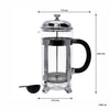 REGENT COFFEE PLUNGER 8 CUP WITH CHROME FRAME, 1.1L