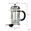 REGENT COFFEE PLUNGER WITH CHROME FRAME 8 CUP, (1.1LT)