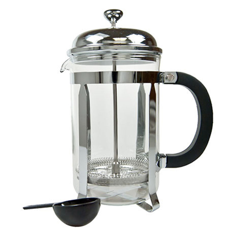 REGENT COFFEE PLUNGER WITH CHROME FRAME 8 CUP, (1.1LT)