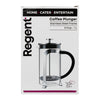 REGENT COFFEE PLUNGER 8 CUP WITH STAINLESS STEEL FRAME, 1L