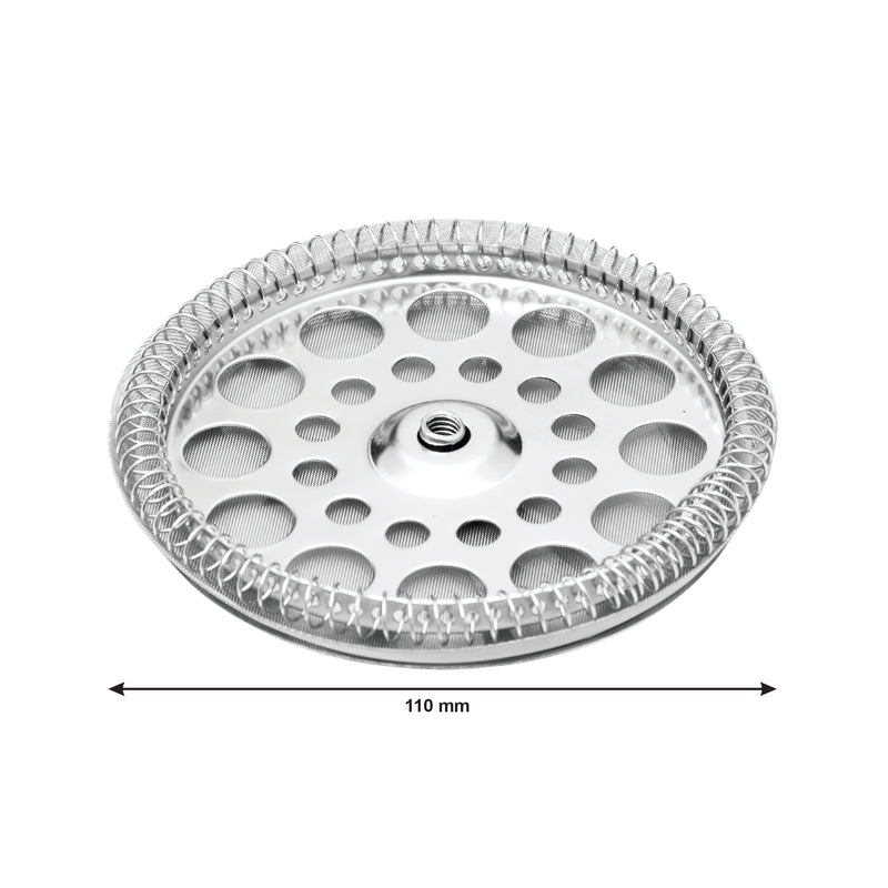 REGENT COFFEE PLUNGER REPLACEMENT FILTER ST STEEL 12 CUP, (110MM DIA)