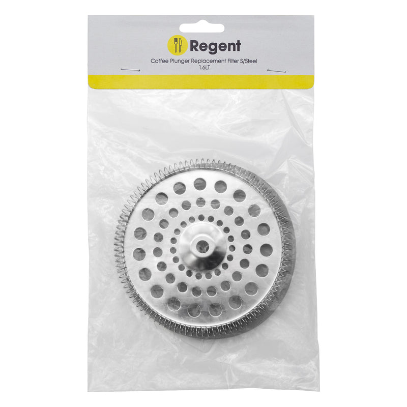 REGENT COFFEE PLUNGER REPLACEMENT FILTER ST STEEL 12 CUP, (110MM DIA)