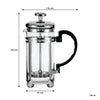 REGENT COFFEE PLUNGER WITH CHROME FRAME 3 CUP, (300ML)