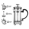 REGENT COFFEE PLUNGER 6 CUP WITH CHROME FRAME, 600ML