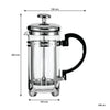 REGENT COFFEE PLUNGER 6 CUP WITH CHROME FRAME, 600ML