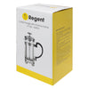 REGENT COFFEE PLUNGER 6 CUP WITH CHROME FRAME, 600ML