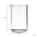 REGENT COFFEE PLUNGER REPLACEMENT GLASS 6 CUP, (900ML)