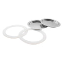REGENT COFFEE MAKER ALUMINIUM 9 CUP REPLACEMENT FILTERS(2) & RUBBER SEALS(2) 4 PCE SET, (73MM DIA)
