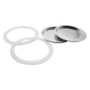 REGENT COFFEE MAKER 12 CUP REPLACEMENT FILTERS(2) & RUBBER SEALS(2) ALUMINIUM 4PK, (SEAL 80MM DIA)