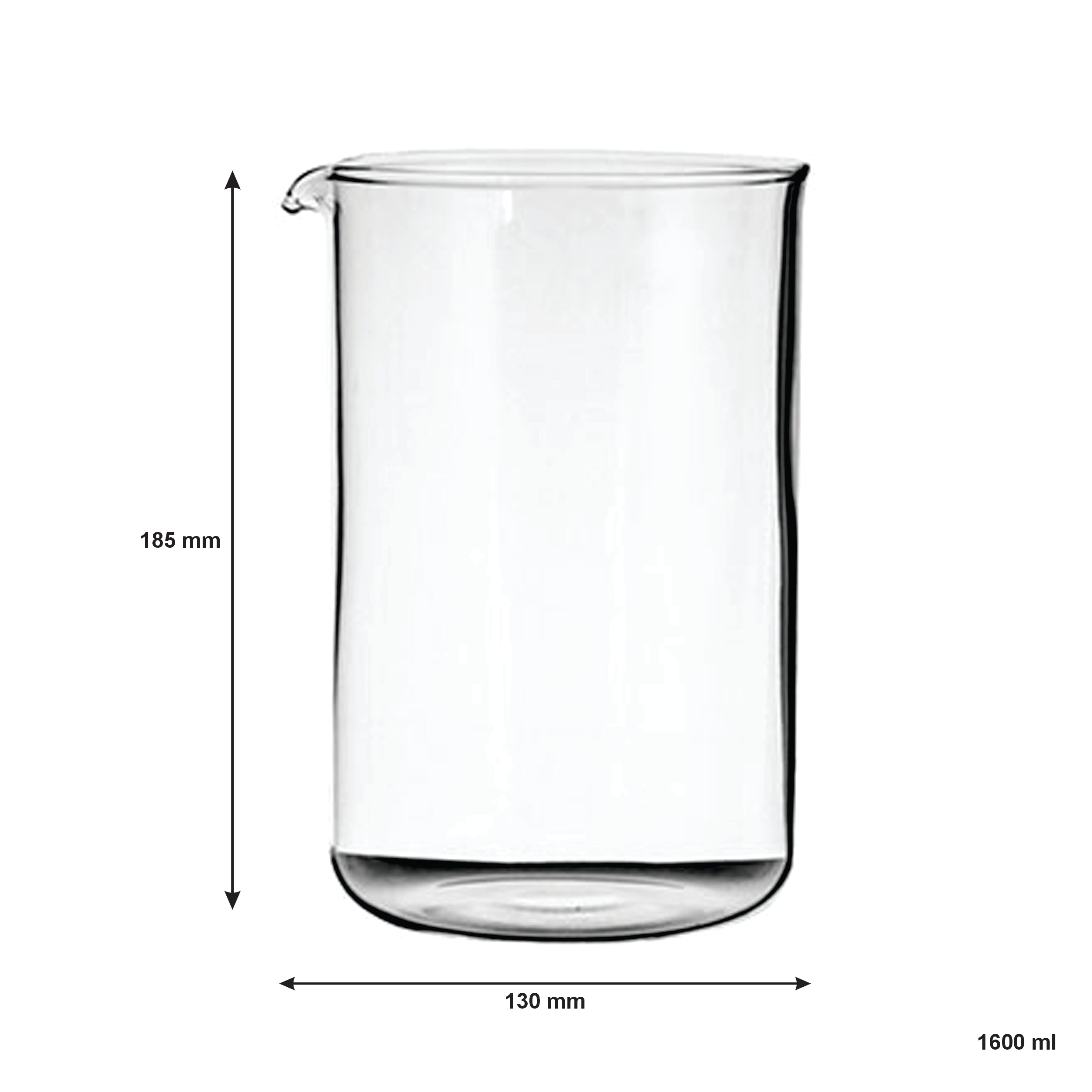 REGENT COFFEE MAKER REPLACEMENT GLASS 12 CUP, (1.6LT)-FITS 41222