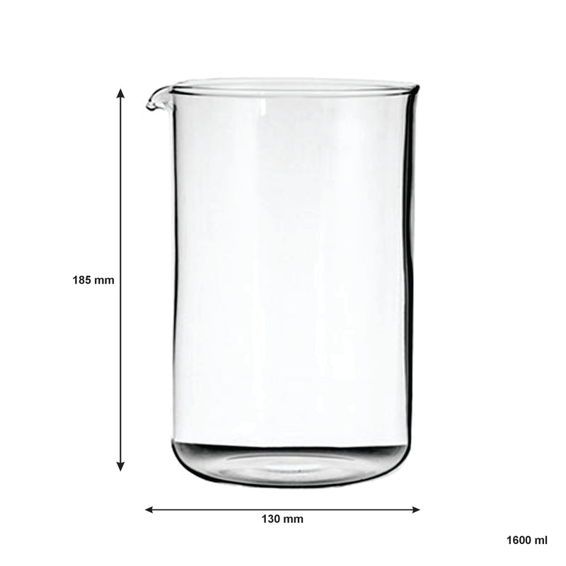 REGENT COFFEE MAKER REPLACEMENT GLASS 12 CUP, (1.6LT)-FITS 41222