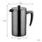 REGENT SIDAMO COFFEE MAKER DOUBLE WALL GUN METAL BLACK ST STEEL 3 CUP, (350ML)