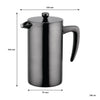 REGENT SIDAMO COFFEE MAKER DOUBLE WALL GUN METAL BLACK ST STEEL 3 CUP, (350ML)