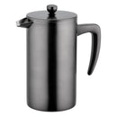 REGENT SIDAMO COFFEE MAKER DOUBLE WALL GUN METAL BLACK ST STEEL 3 CUP, (350ML)