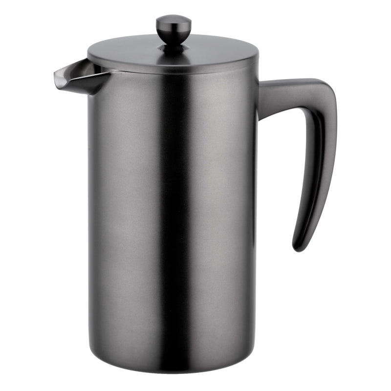 REGENT SIDAMO COFFEE MAKER DOUBLE WALL GUN METAL BLACK ST STEEL 3 CUP, (350ML)
