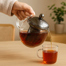 REGENT 'TEA TIME' BOROSILICATE GLASS TEAPOT WITH ST. STEEL INFUSER & LID, 1.1L