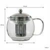 REGENT 'TEA TIME' BOROSILICATE GLASS TEAPOT WITH ST. STEEL INFUSER & LID, 1.1L
