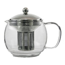REGENT 'TEA TIME' BOROSILICATE GLASS TEAPOT WITH ST. STEEL INFUSER & LID, 1.1L