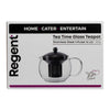REGENT 'TEA TIME' BOROSILICATE GLASS TEAPOT WITH ST. STEEL INFUSER & LID, 1.1L