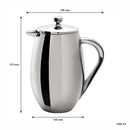 REGENT BRAZIL COFFEE PLUNGER DOUBLE WALL ST STEEL 8 CUP, 1L