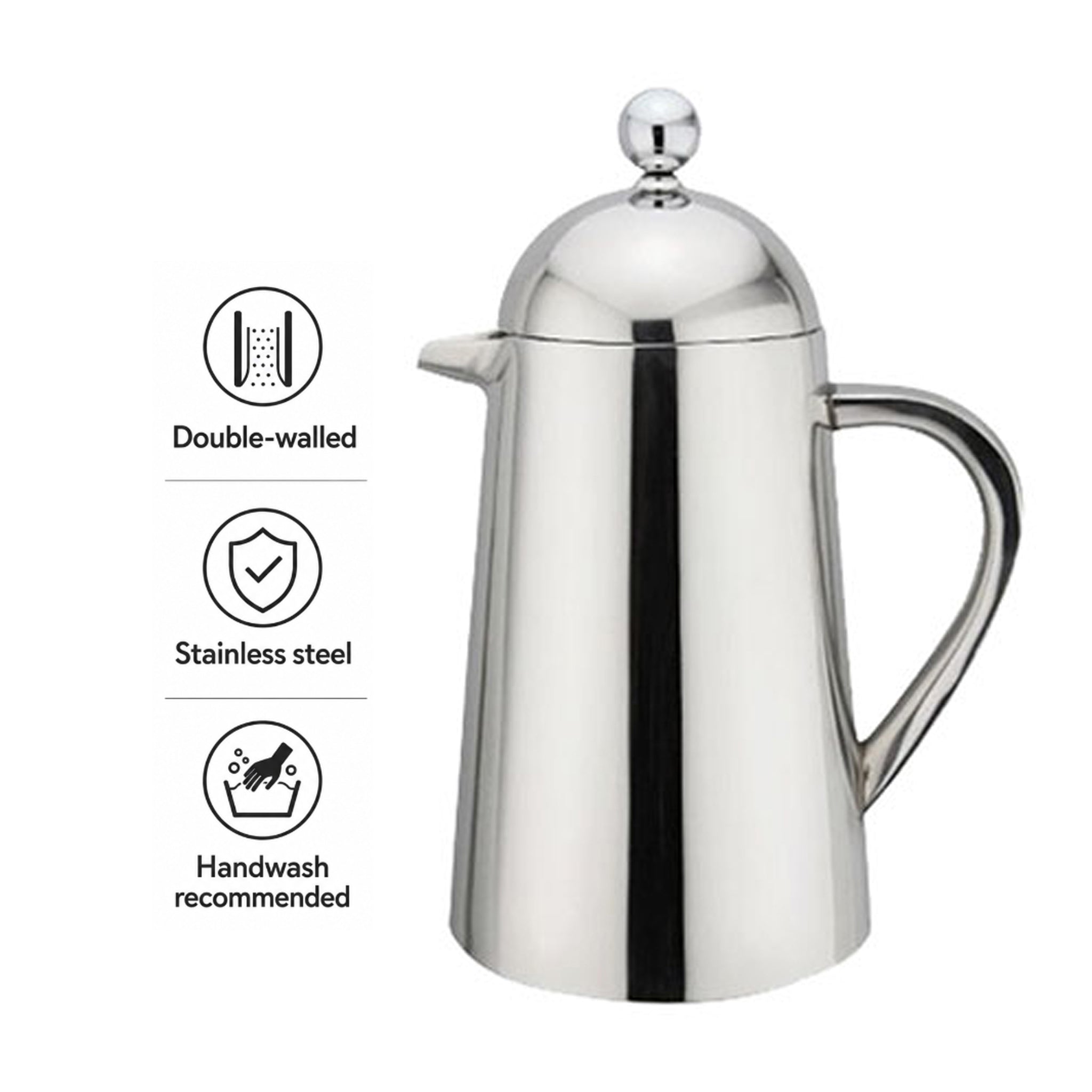 REGENT THERMIQUE COFFEE PLUNGER DOUBLE WALL ST STEEL 3 CUP, 350ML