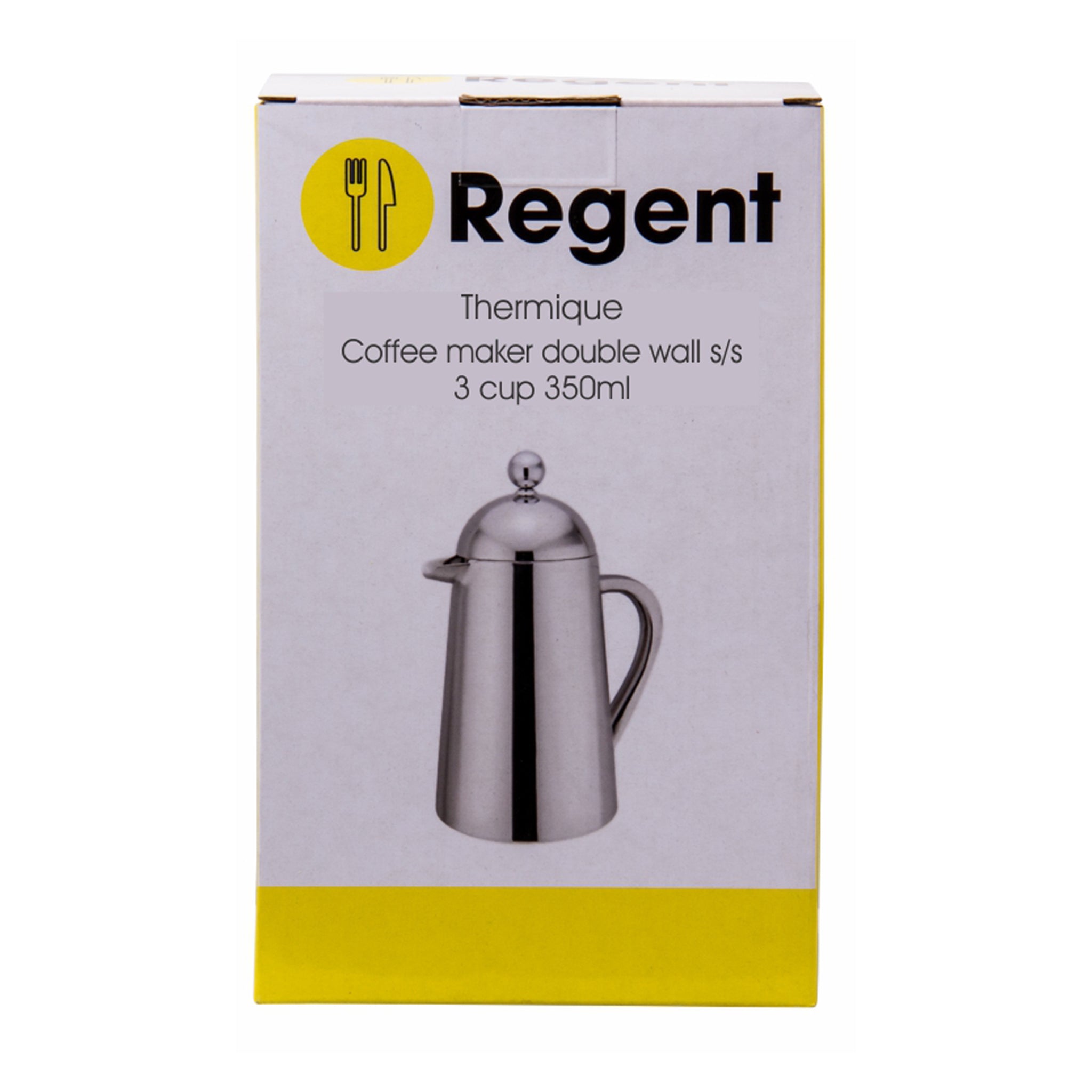 REGENT THERMIQUE COFFEE PLUNGER DOUBLE WALL ST STEEL 3 CUP, 350ML