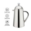 REGENT THERMIQUE COFFEE PLUNGER DOUBLE WALL ST STEEL 8 CUP, 1L