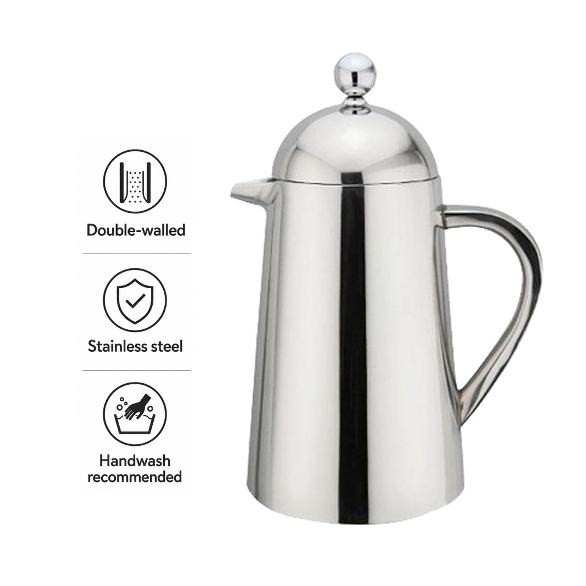 REGENT THERMIQUE COFFEE PLUNGER DOUBLE WALL ST STEEL 8 CUP, 1L