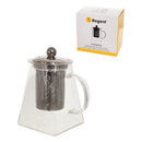 REGENT SQUARE TEAPOT BOROSILICATE GLASS WITH ST. STEEL INFUSER AND LID, 550ML